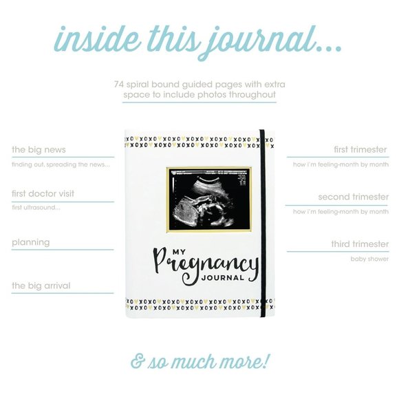 Pearhead My Pregnancy Journal, Newborn Milestone Keepsake Memory Book, Photo Alb - Picture 2 of 7